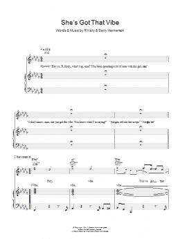 page one of She's Got That Vibe (Piano, Vocal & Guitar Chords)