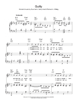 page one of Guilty (Piano, Vocal & Guitar Chords)