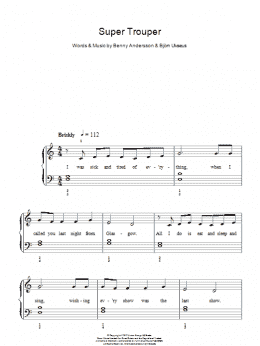 page one of Super Trouper (Easy Piano)