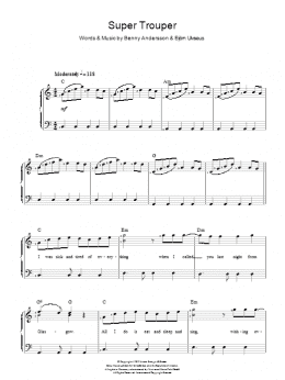 page one of Super Trouper (Piano & Vocal)