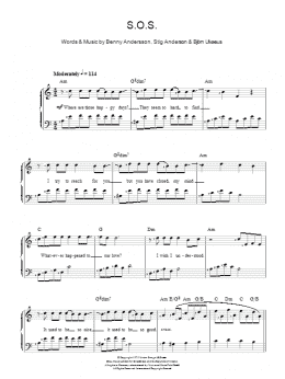 page one of S.O.S. (Piano & Vocal)