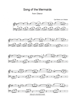page one of Song Of The Mermaids (from Oberon) (Piano Solo)