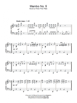 page one of Mambo No. 5 (A Little Bit Of...) (Piano Solo)
