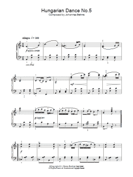 page one of Hungarian Dance No.5 (Piano Solo)