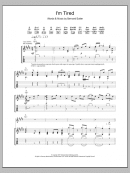 page one of I'm Tired (Guitar Tab)