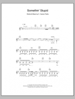 page one of Somethin' Stupid (Lead Sheet / Fake Book)