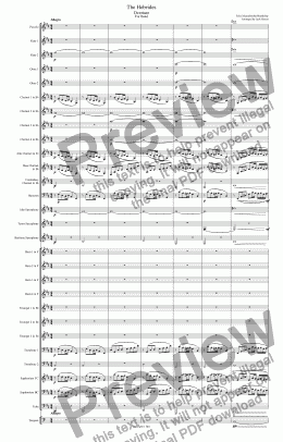 page one of The Hebrides Overture