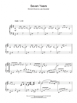 page one of Seven Years (Piano Solo)