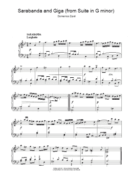 page one of Sarabanda And Giga (from The Suite In G Minor) (Piano Solo)