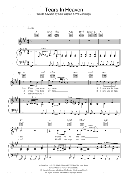 page one of Tears In Heaven (Piano, Vocal & Guitar Chords)