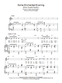page one of Some Enchanted Evening (Piano, Vocal & Guitar Chords (Right-Hand Melody))