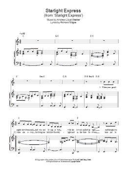 page one of Starlight Express (Piano, Vocal & Guitar Chords)