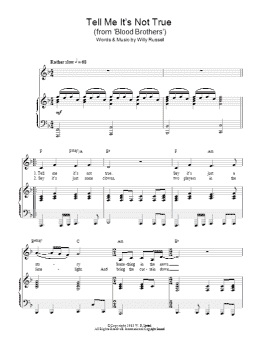 page one of Tell Me It's Not True (Piano, Vocal & Guitar Chords)