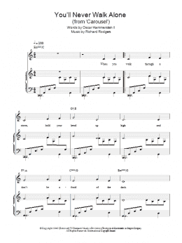 page one of You'll Never Walk Alone (from Carousel) (Piano, Vocal & Guitar Chords (Right-Hand Melody))