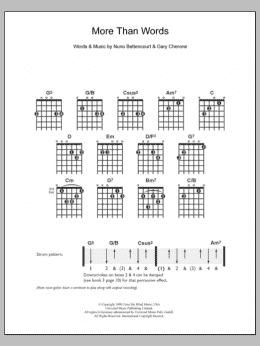 page one of More Than Words (Easy Guitar)