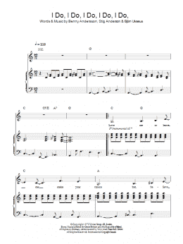 page one of I Do, I Do, I Do, I Do, I Do (Piano, Vocal & Guitar Chords)