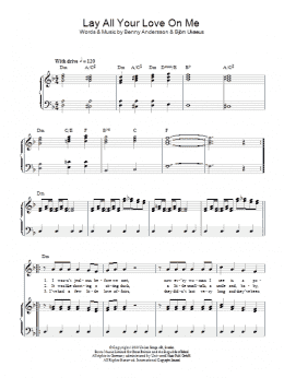 page one of Lay All Your Love On Me (Piano, Vocal & Guitar Chords)