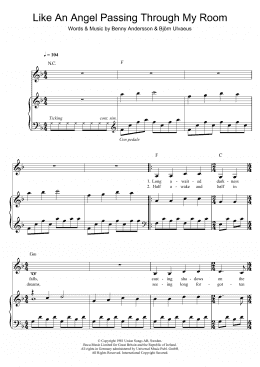 page one of Like An Angel Passing Through My Room (Piano, Vocal & Guitar Chords)