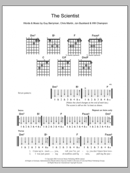 page one of The Scientist (Easy Guitar)