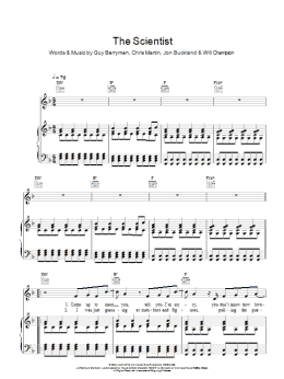 page one of The Scientist (Piano, Vocal & Guitar Chords)