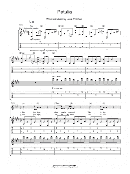 page one of Petulia (Guitar Tab)