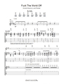 page one of F**k The World Off (Guitar Tab)