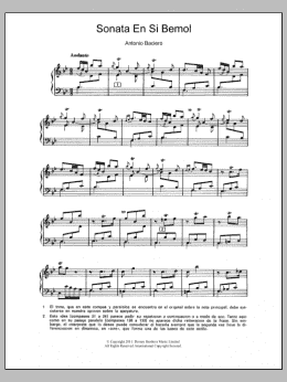 page one of Sonata En Si Bemol (Piano Solo)