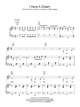 page one of I Have A Dream (Piano, Vocal & Guitar Chords)