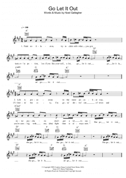 page one of Go Let It Out (Lead Sheet / Fake Book)