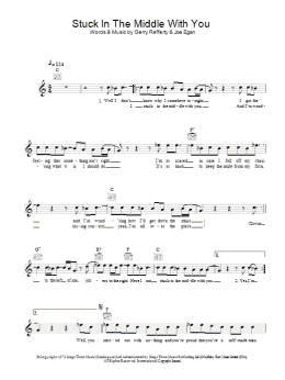 page one of Stuck In The Middle With You (Lead Sheet / Fake Book)