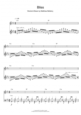 page one of Bliss (Drums)