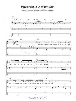 page one of Happiness Is A Warm Gun (Bass Guitar Tab)