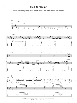 page one of Heartbreaker (Bass Guitar Tab)