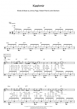 page one of Kashmir (Drums)