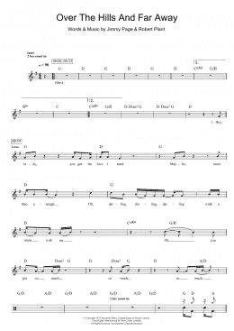 page one of Over The Hills And Far Away (Drums)