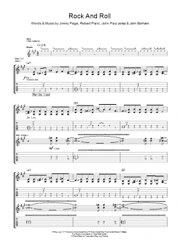 page one of Rock And Roll (Guitar Tab)