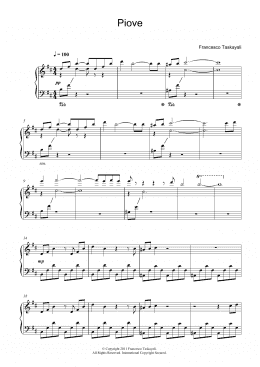page one of Piove (Piano Solo)