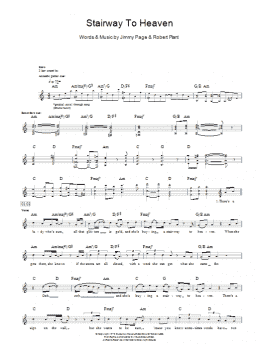 page one of Stairway To Heaven (Lead Sheet / Fake Book)