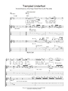 page one of Trampled Underfoot (Guitar Tab)
