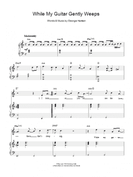 page one of While My Guitar Gently Weeps (Piano, Vocal & Guitar Chords)