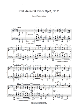 page one of Prelude In C# Minor Op.3 No.2 (Piano Solo)