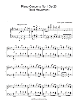 page one of Piano Concerto No. 1 Op. 23 (Third Movement) (Piano Solo)