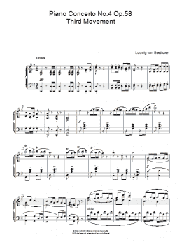 page one of Piano Concerto No. 4 Op. 58 (Third Movement) (Piano Solo)