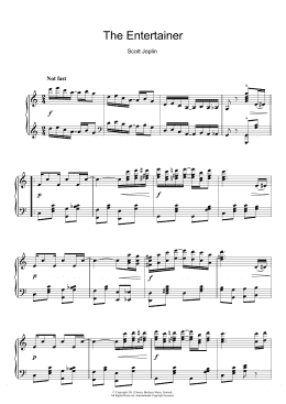 page one of The Entertainer (Piano Solo)