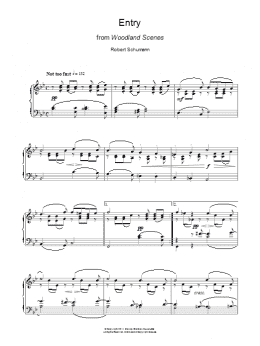 page one of Entry From Woodland Scenes (Piano Solo)
