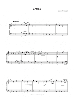 page one of Entree (Piano Solo)