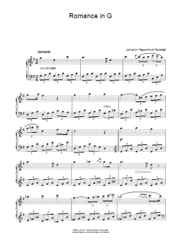 page one of Romance In G Op.52 No.4 (Piano Solo)