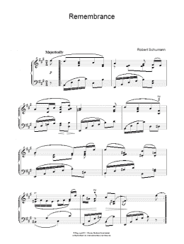 page one of Remembrance (Piano Solo)