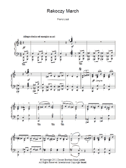 page one of Rakoczy March (Piano Solo)