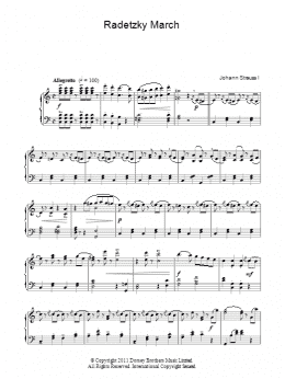 page one of Radetzky March Op. 228 (Piano Solo)